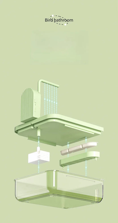 Electric Sensing Water Recycling Bird Bath