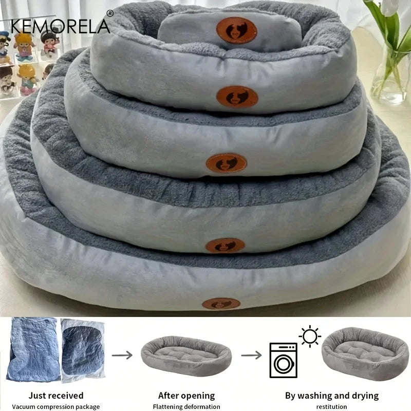 Cozy Oval Snuggle Pet Bed