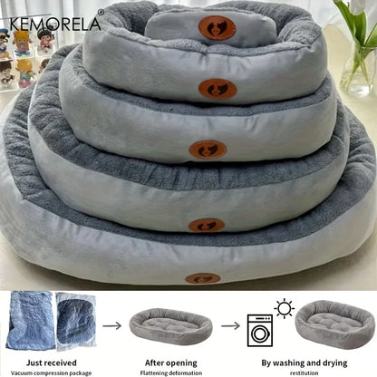 Cozy Oval Snuggle Pet Bed