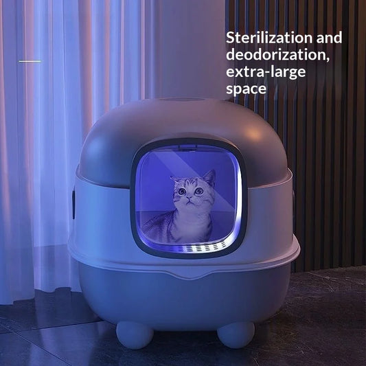 Automatic Self-Cleaning Fully Enclosed Smart Cat Litter Box