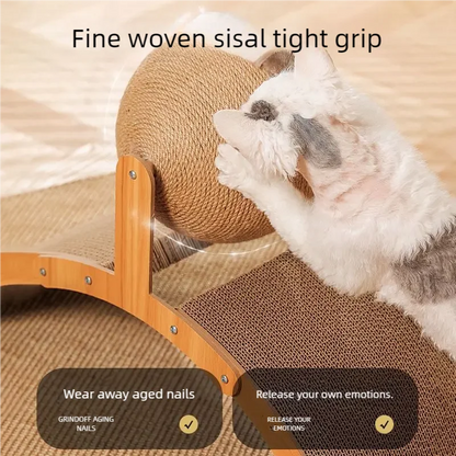 Wooden Cat Scratching Ball