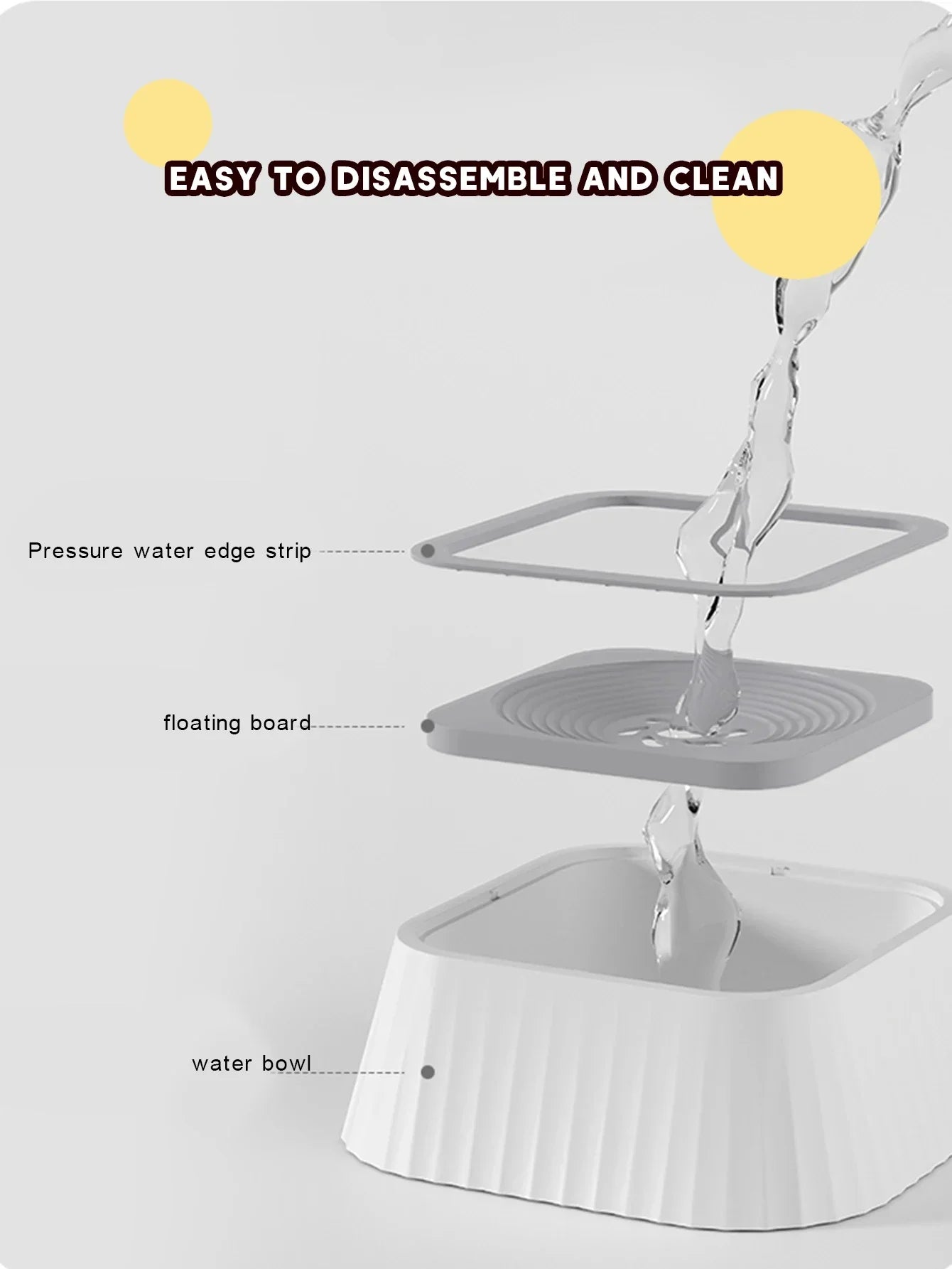 Water Fountain with Floating Plates
