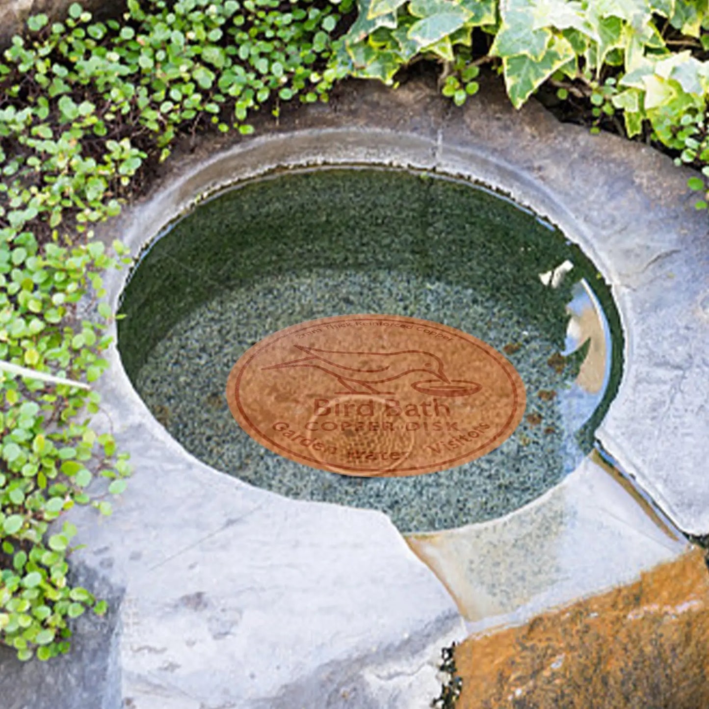 Bird Bath Copper Disk Water Fountain
