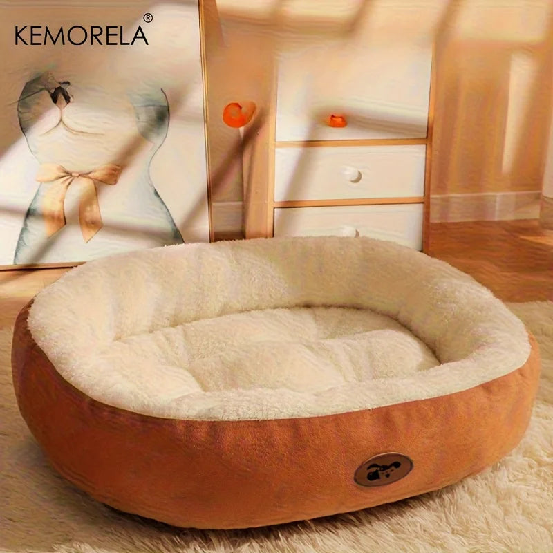 Cozy Oval Snuggle Pet Bed