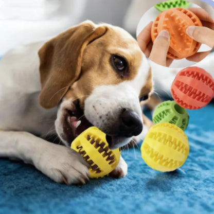 Interactive Dog Food Ball Rubber Chew Toy