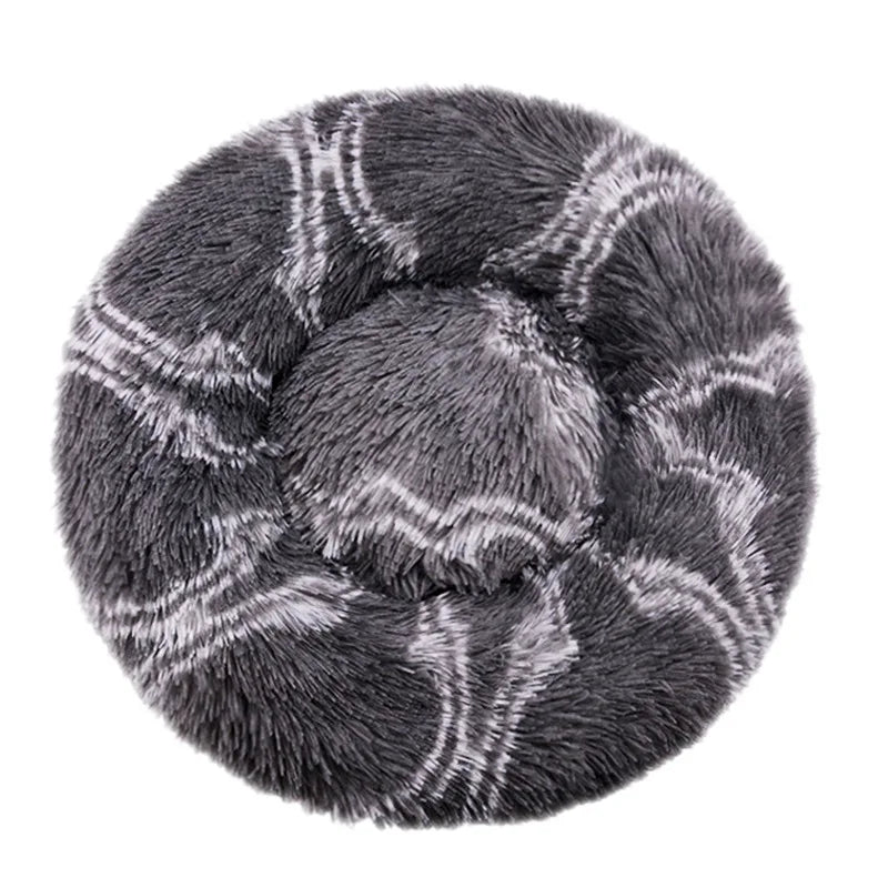 Winter Warm Round Dog Bed