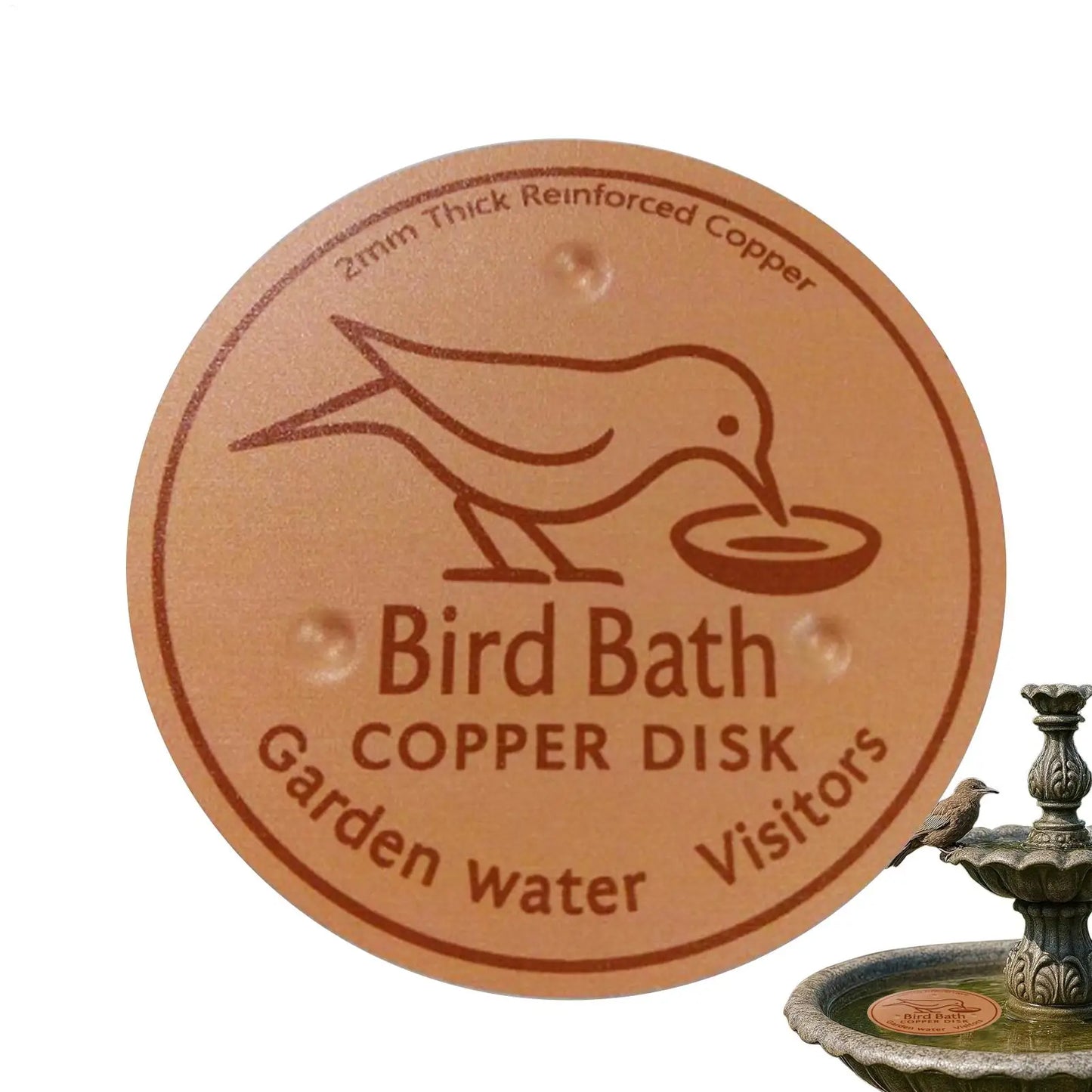 Bird Bath Copper Disk Water Fountain