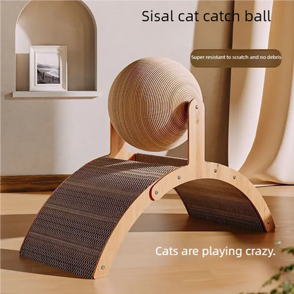 Wooden Cat Scratching Ball
