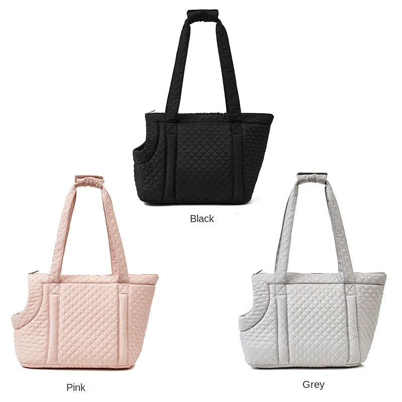 Ultra-Light Quilted Cotton Pet Carrying Bag