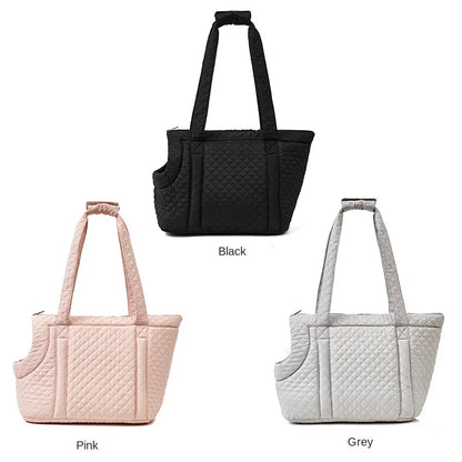 Ultra-Light Quilted Cotton Pet Carrying Bag