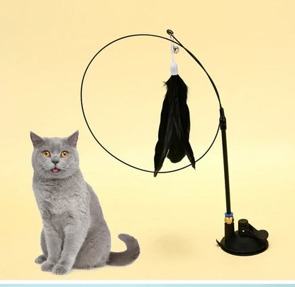 Suction Cup Cat Teasing Stick Cat Toy