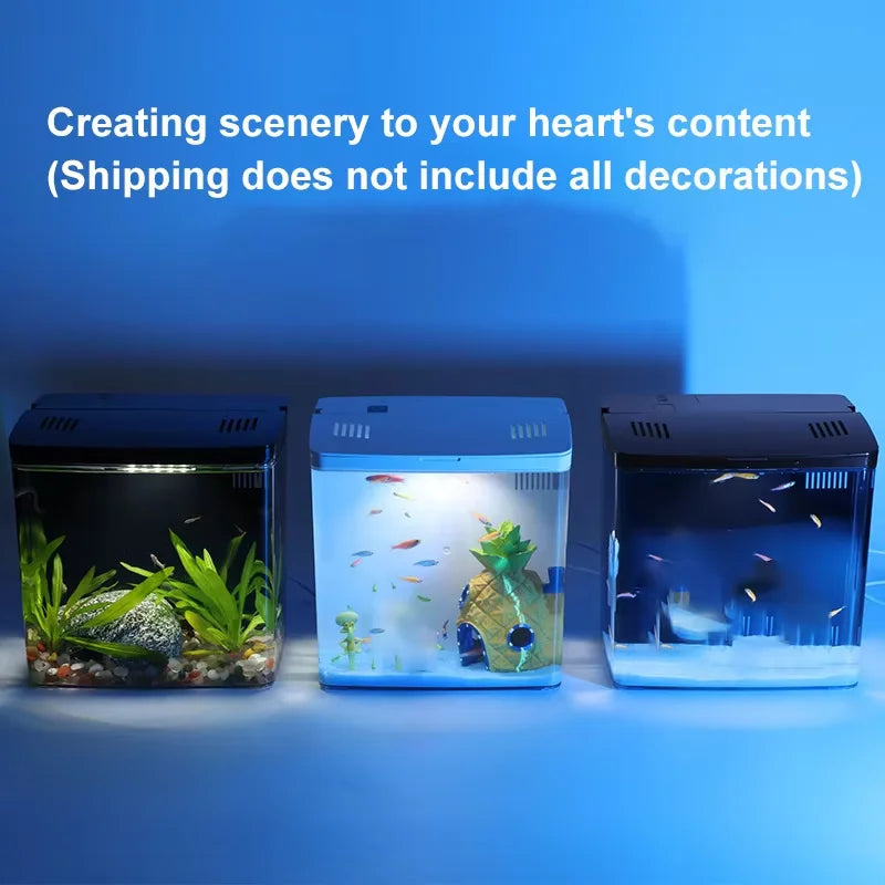 Self circulating household desktop fish tank