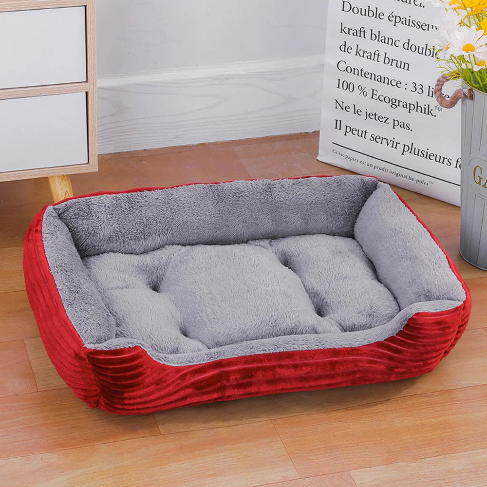 Soft Square Large Dog Bed