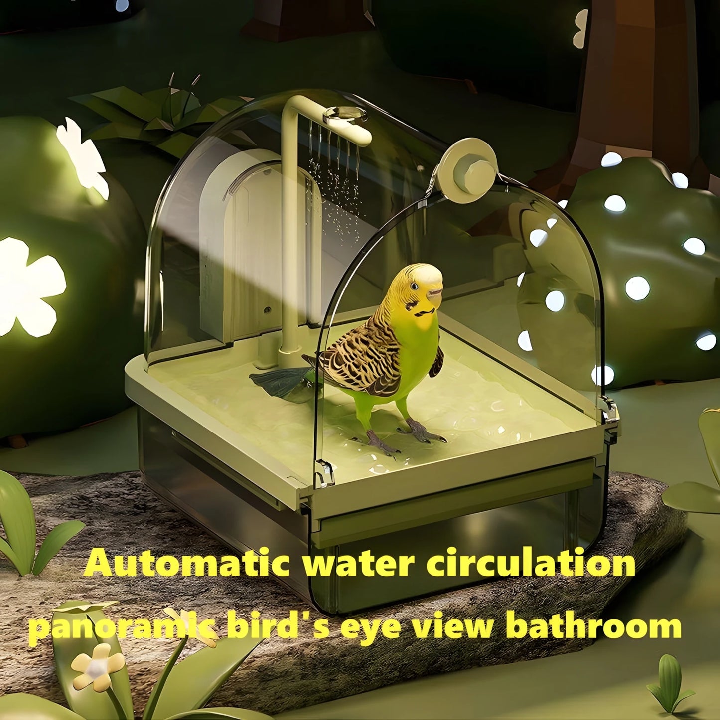 Electric Sensing Water Recycling Bird Bath