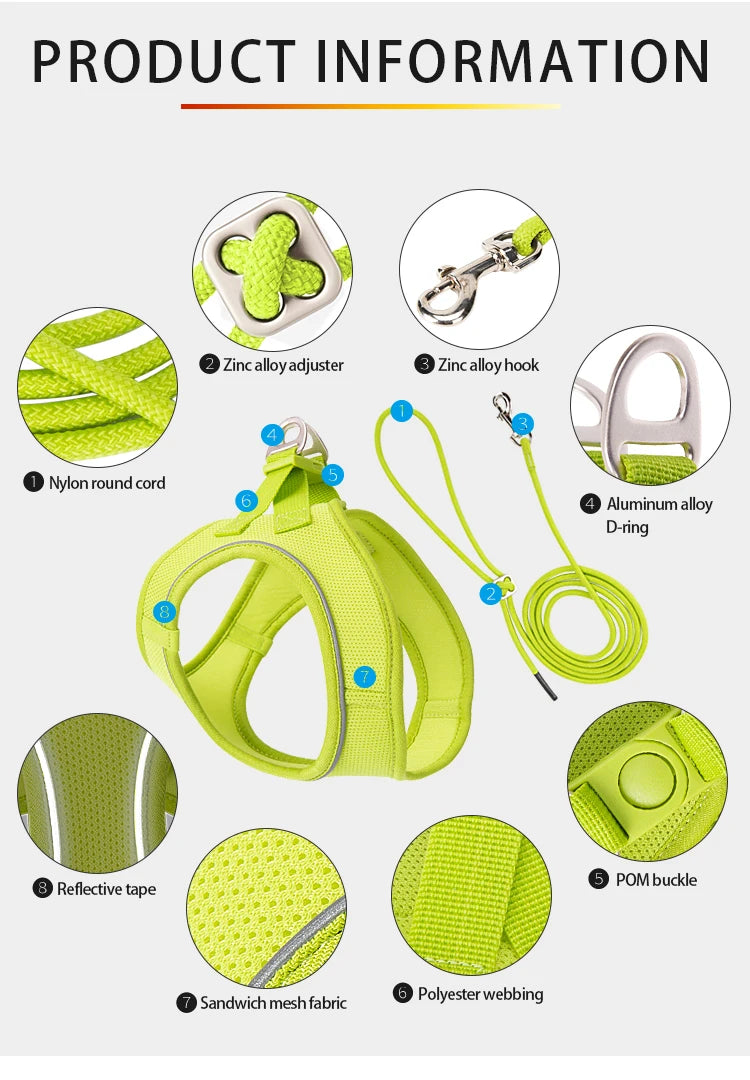 Dog Harness Leash Set