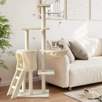 Large Multi-Tier Cat Tree with Cozy Beds