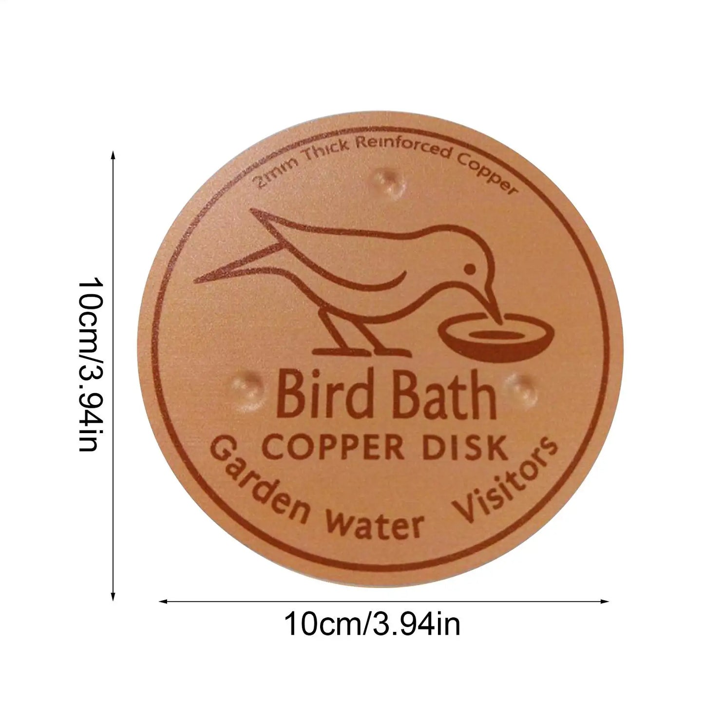 Bird Bath Copper Disk Water Fountain