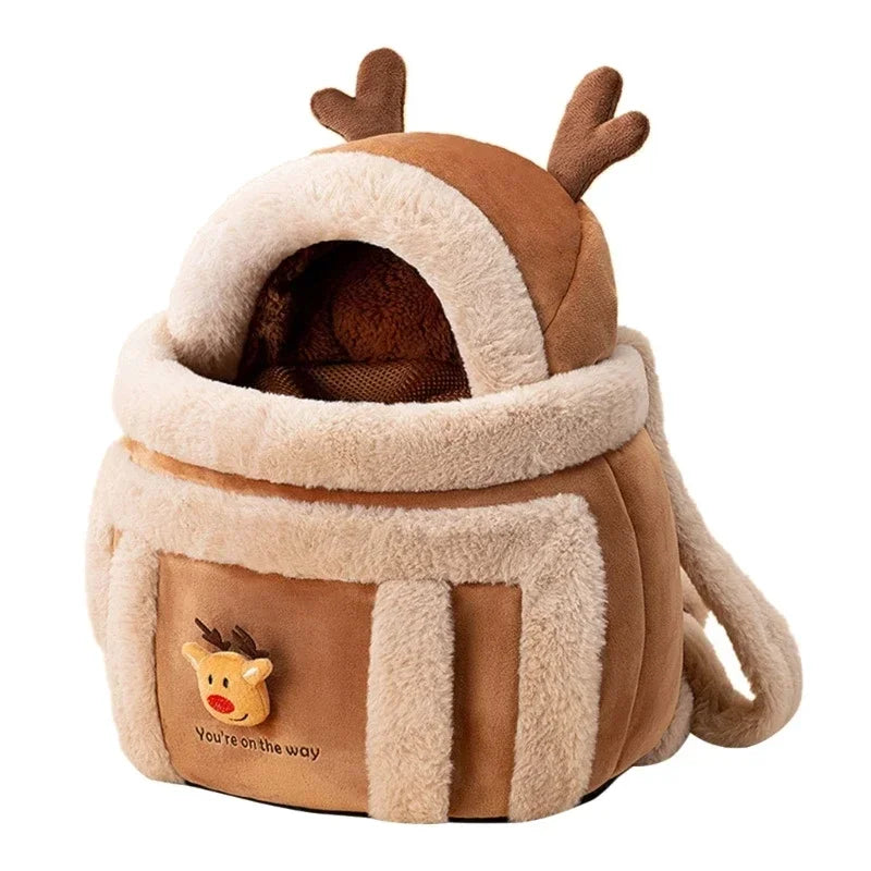 Furry Warm Cat Carrier Portable Pet