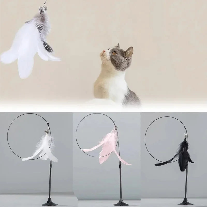 Suction Cup Cat Teasing Stick Cat Toy