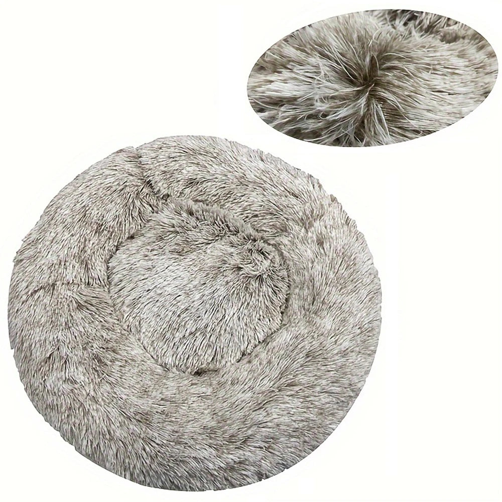 Winter Warm Round Dog Bed