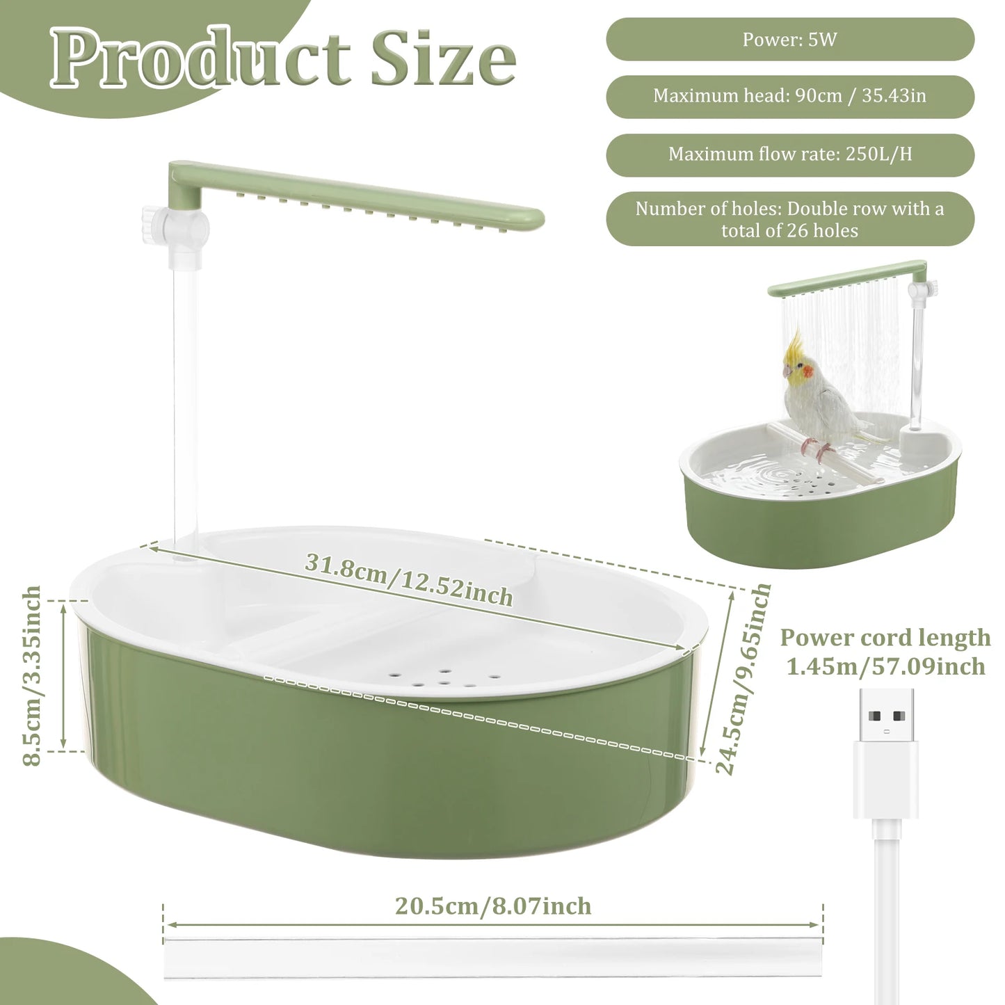 Automatic Shower Bird Cage