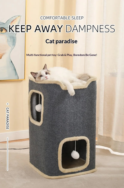 Multi Level Winter Warm Cat Tree