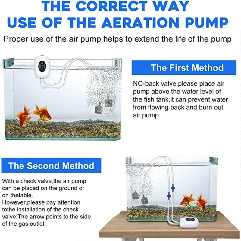 Rechargeable USB Fish Tank Air Pump