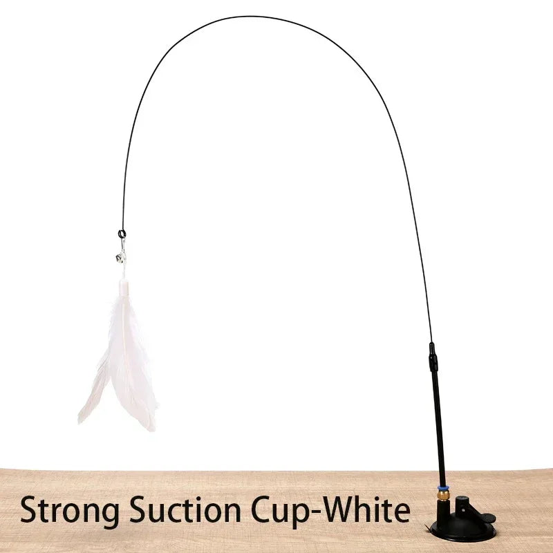 Suction Cup Cat Teasing Stick Cat Toy