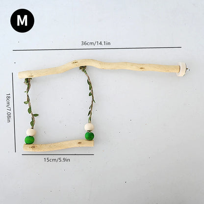 Wood Parrot Stand Pole