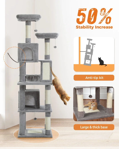 Large Cat Tree for Indoor Tall Tower