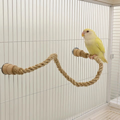 1 PC Bird Climbing Rope Bendable Chew-Proof Perch with Secure Ends Bird Toy for Pet Parrots Mental Stimulation & Cage Enrichment