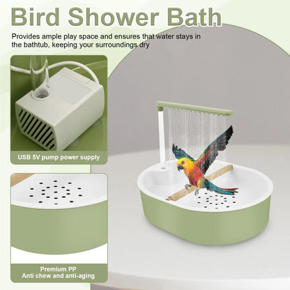 Parrot Automatic Bird Bath Tub