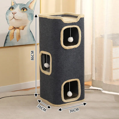 Multi Level Winter Warm Cat Tree