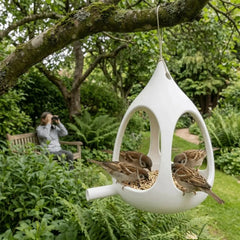 Plastic Bird Feeder House Birdhouse Water-Resistant Wild Bird Feeder Windproof Rain-Resistant Feeding Station for Bird Lovers
