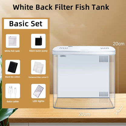 Self circulating household desktop fish tank
