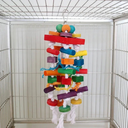 Colorful Wooden Parrot Chew Toys