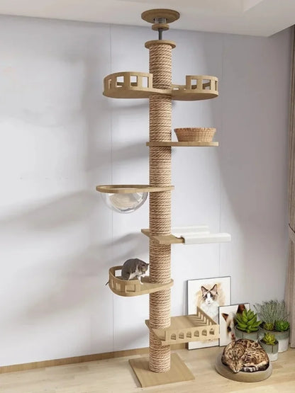 Adjustable Cat Tree House Cat Tower