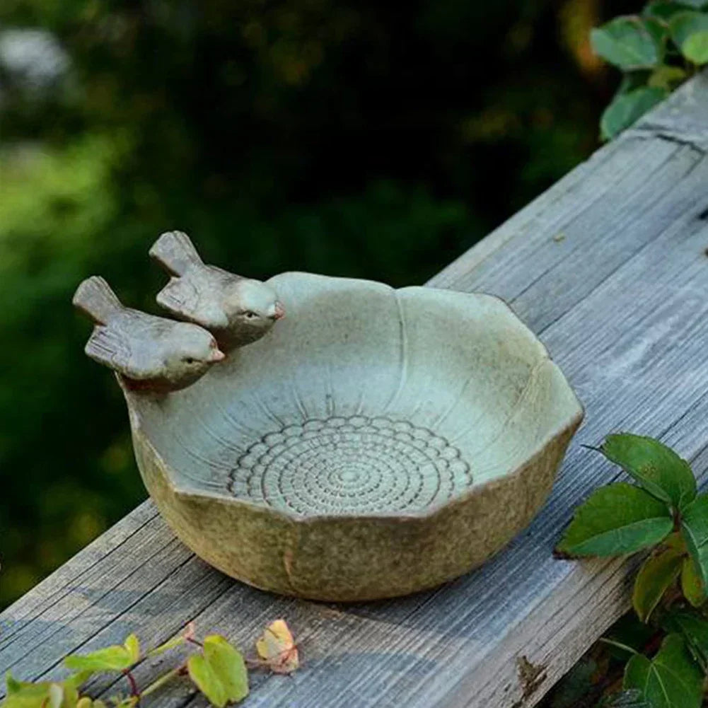 Ceramic Birdbath Bowl Bird Feeder
