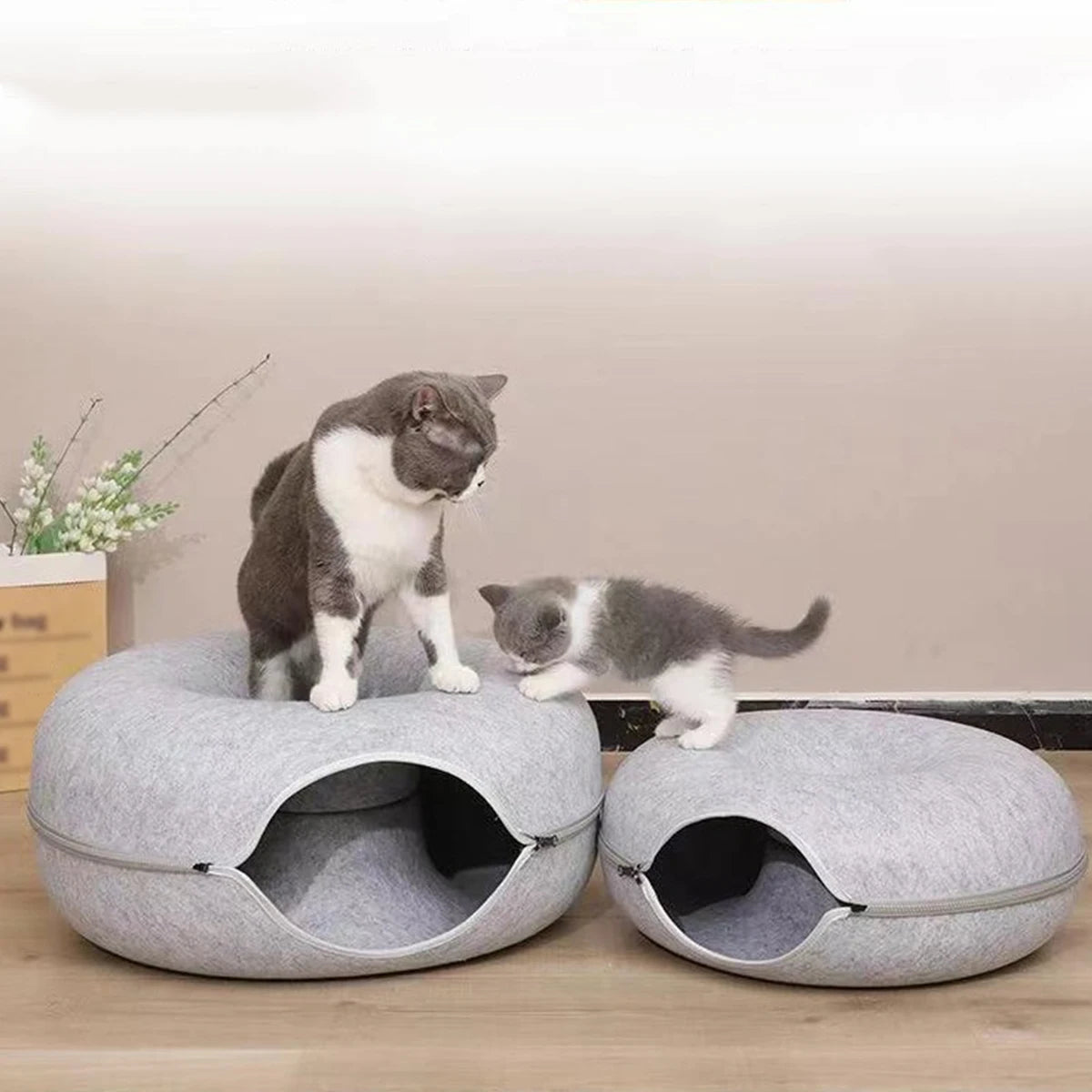 Interactive Round Small Cat Tunnel Nest