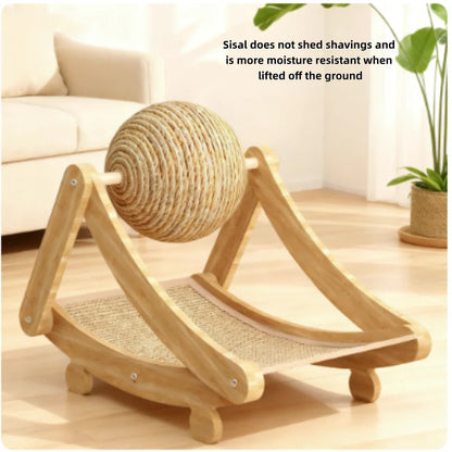 Wooden Cat Scratching Ball