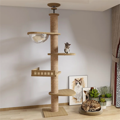 Adjustable Cat Tree House Cat Tower