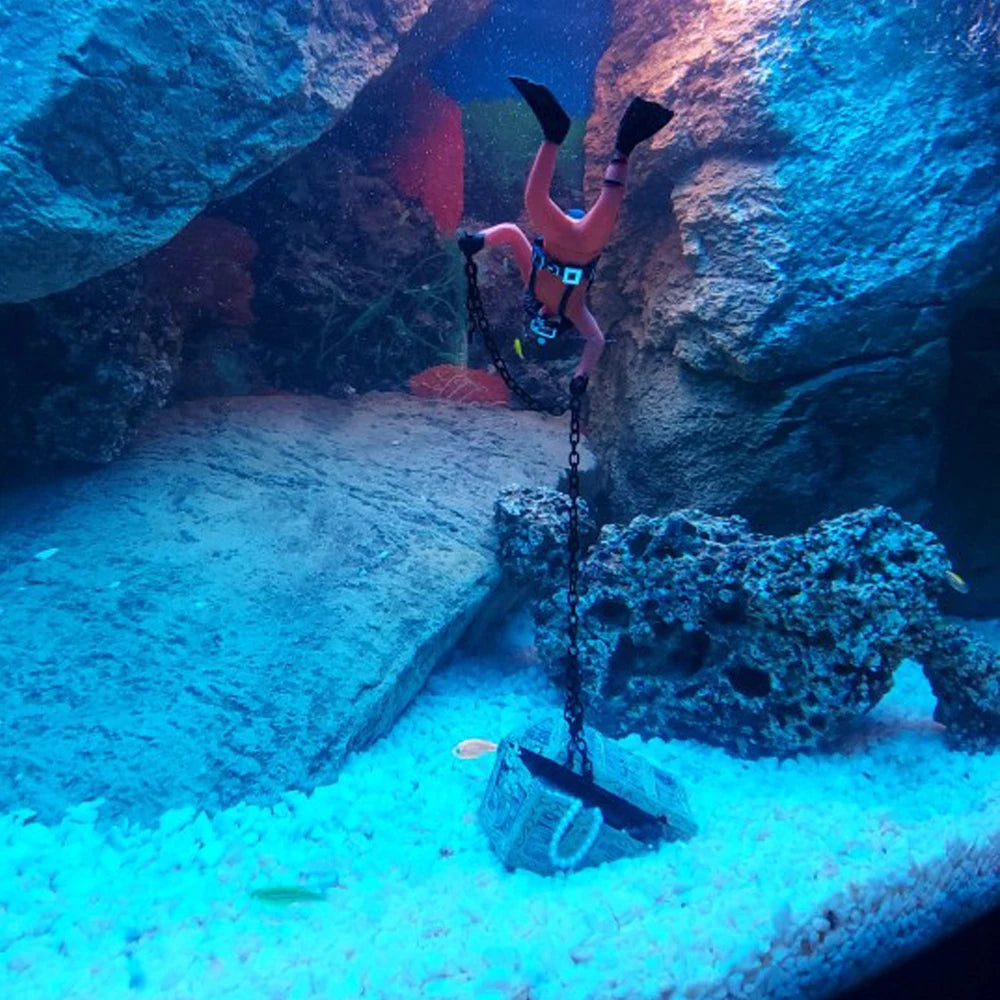 Treasure Chest Fish Tank Decorations
