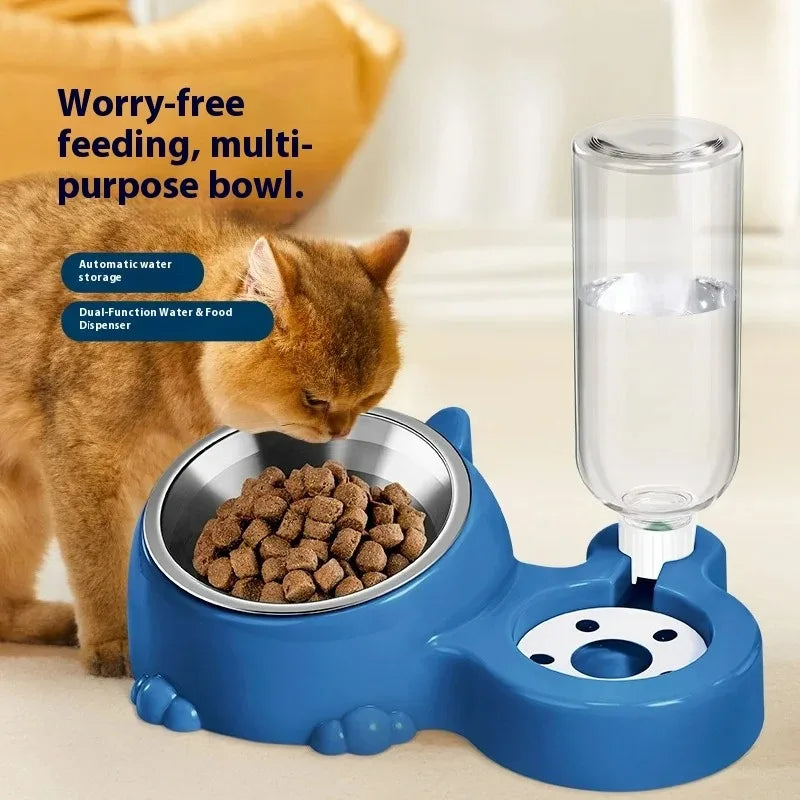 2-in-1 Stainless Steel Pet Bowl