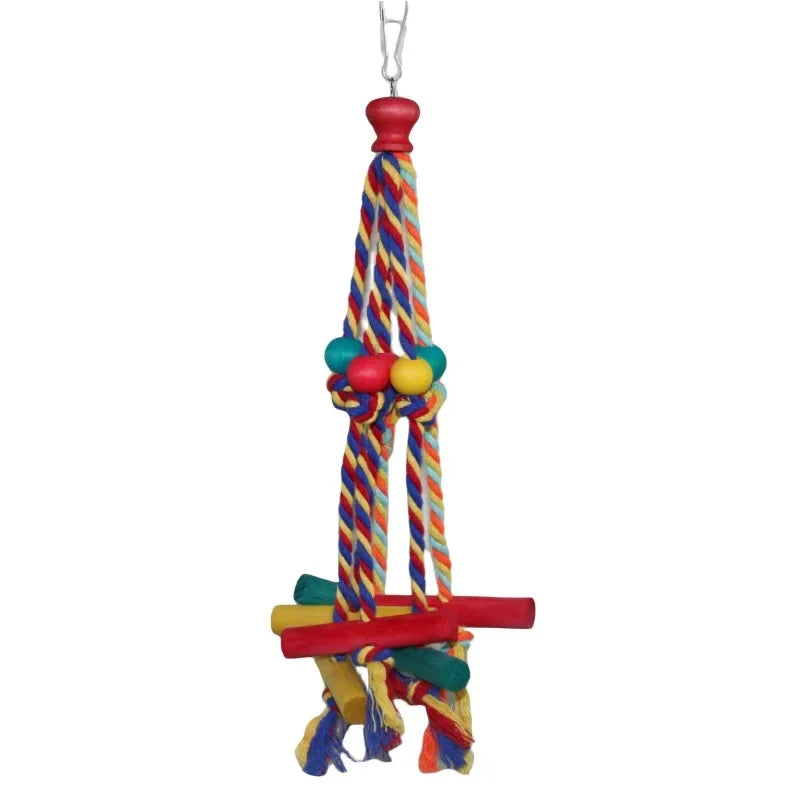 Colorful Wooden Parrot Chew Toys