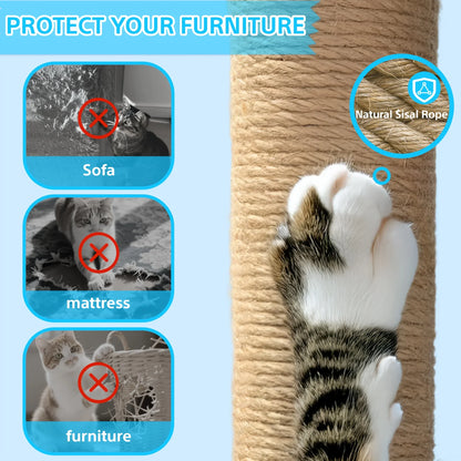Large Multi-Tier Cat Tree with Cozy Beds