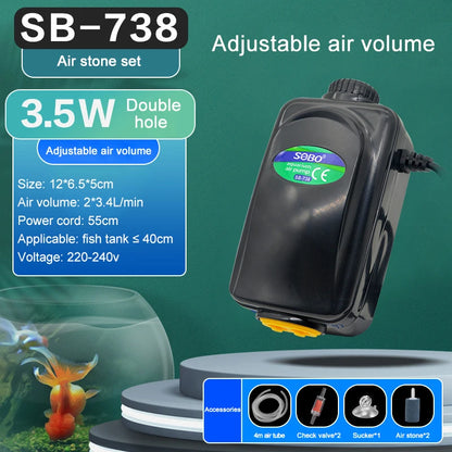 Silent Aquarium Oxygen Air Pump