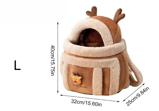 Furry Warm Cat Carrier Portable Pet