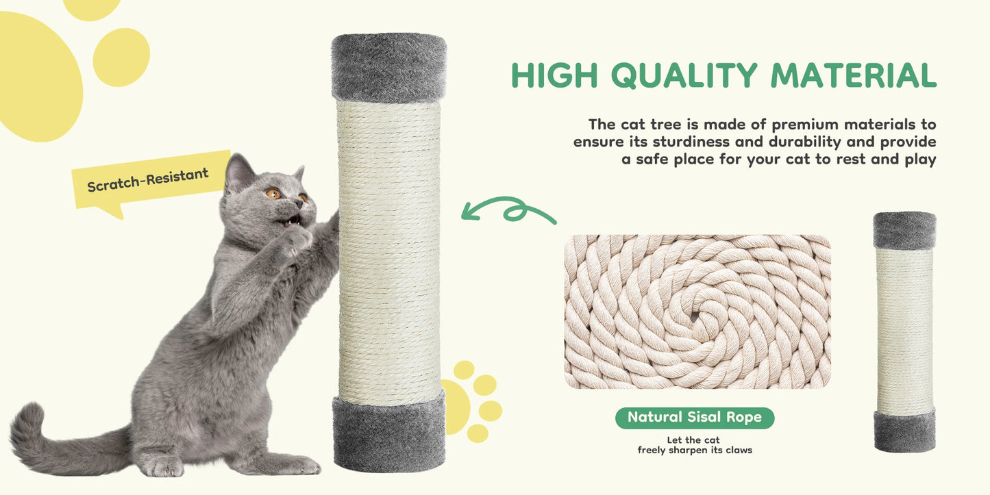 44 Inch Tall Cat Tree Tower for Multiple Cats