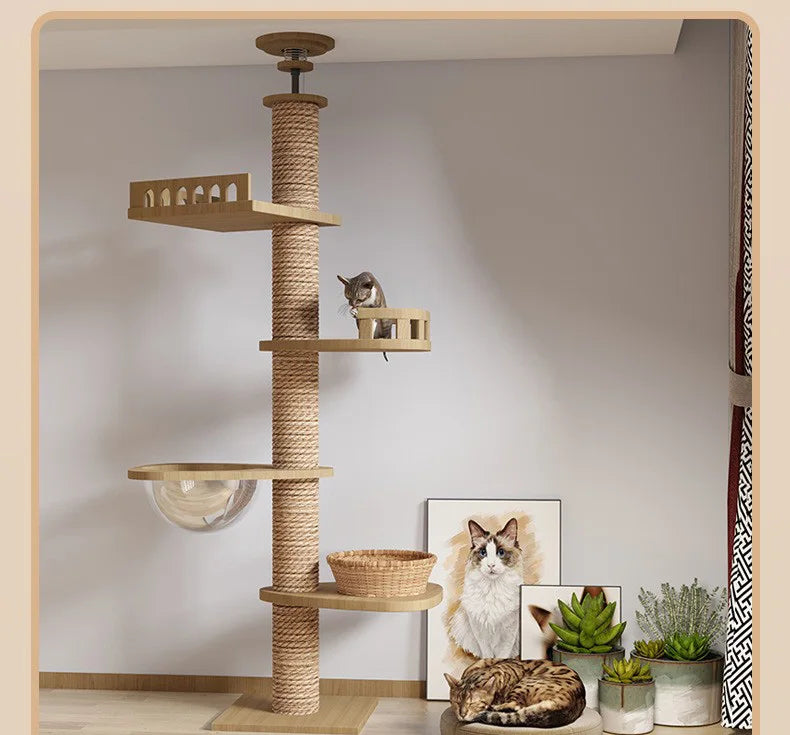 Adjustable Cat Tree House Cat Tower