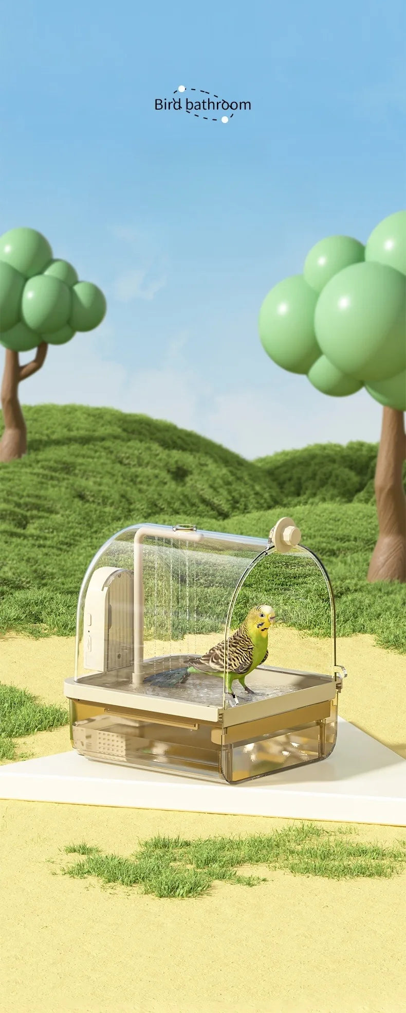 Electric Sensing Water Recycling Bird Bath